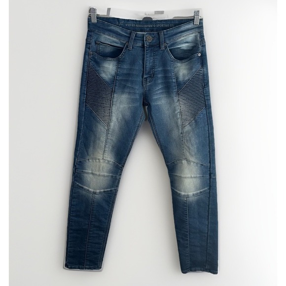 Versace‎ V 19-69 Italia Abbigliamento Sportivo Jeans 28 X 30 Stretch Hipster - Picture 1 of 13